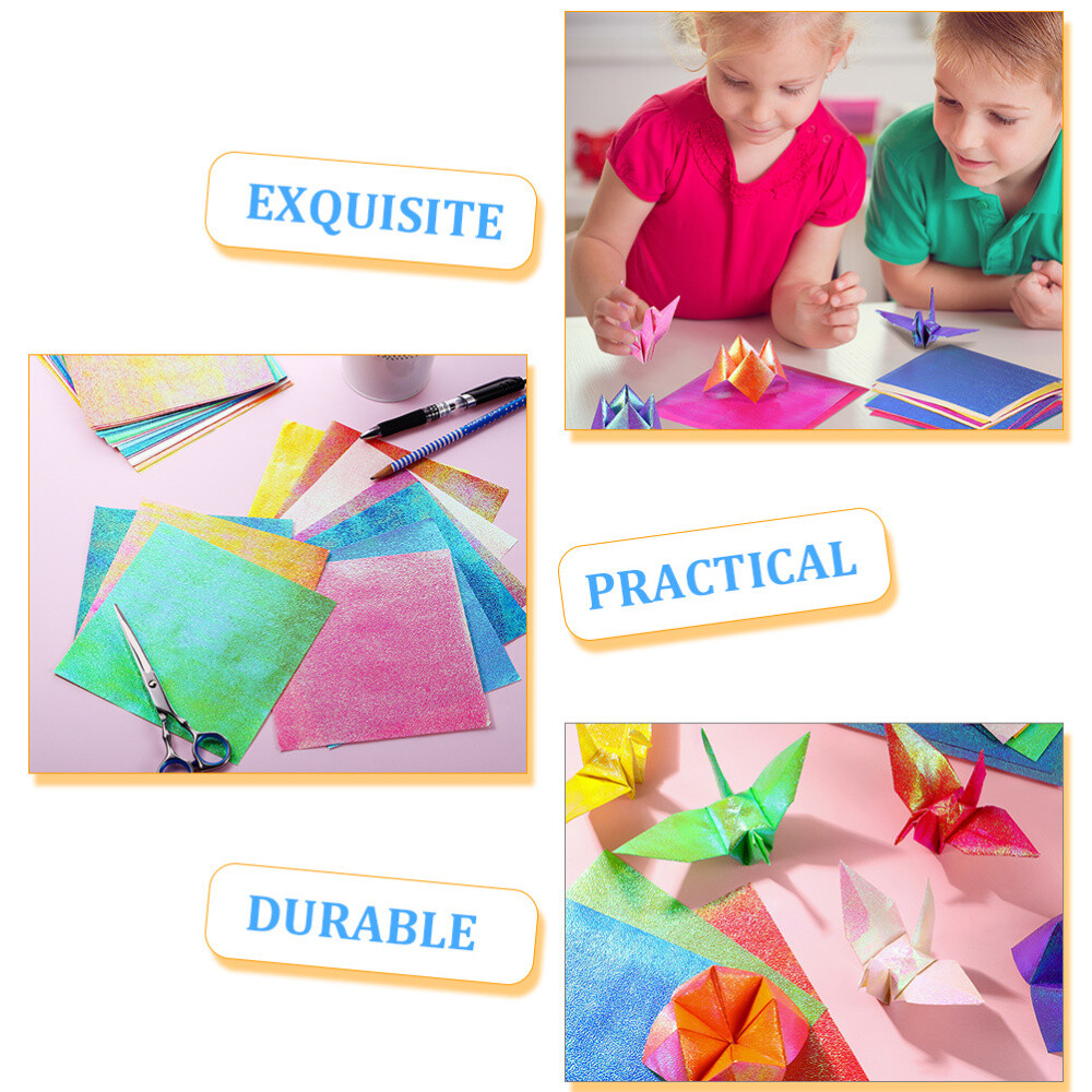 VPbao 80gsm 15x15cm Lot De 50 Feuiiles Laser Papier Origami Enfant