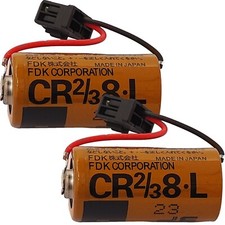 2X CR2/38.L 3V 2000 mAh Battery for Fuji FDK CR2/3 8.L 3V PLC Battery ER17/33