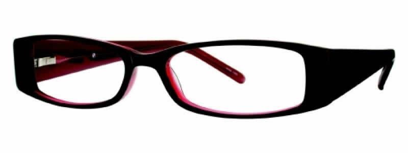 Calabria Vivid 747 Designer Blue Light Blocking Glasses in Black Red Ladies 52mm