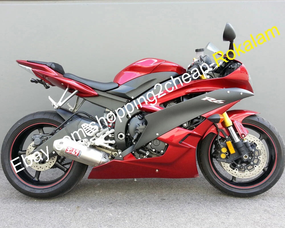 For Yamaha Fairing YZF R6 YZF R6 YZF 600 2006 2007 Red Black ABS