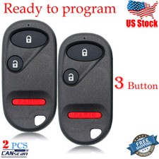 2 Replacement For 2001 2002 2003 2004 2005 Honda Civic Keyless Remote Key Fob 3b