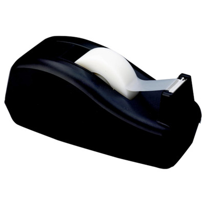 Deluxe Desktop Tape Dispenser, Black, for 1 Inch Core Tapes (C-40)