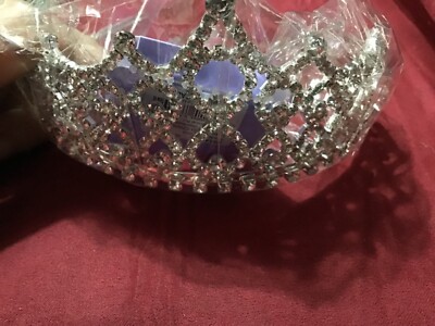 Claire's Carolina tiara silver-tone rhinestone 88140-9 new with