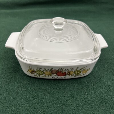 Vtg Corning Ware Spice Of Life  L Echalote    A-1-B Casserole Dish With Lid