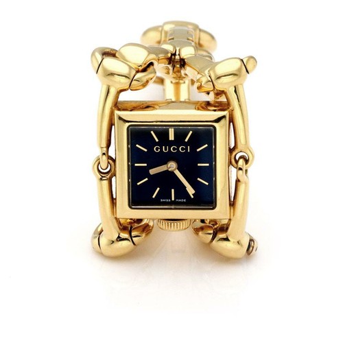 Gucci Vintage 18k YGold Square Fancy 