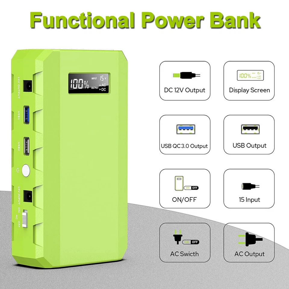 Portable Power Bank 88.8Wh AC Outlet 65W Power Station Battery USB Fast Charger - Image 4 of 4