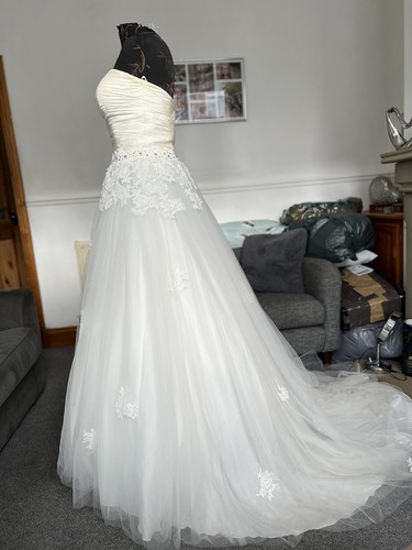 New Ivory And Co Anais (2) Ivory Silk And Tulle Wedding Dress Size 12 RRP £1500 - Picture 10 of 18