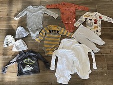 Gerber Baby Boy Clothes Size 0-3 Month Onesies Lot 12 of Bodysuit Unisex Animals