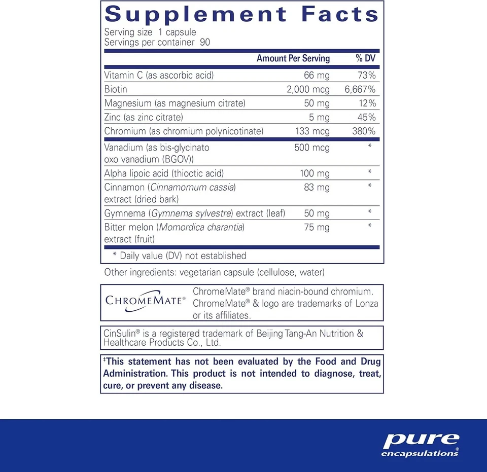 Pure Encapsulations GlucoFunction - Apoyo para el metabolismo de carbohidratos y lípidos Foto 2 de 3