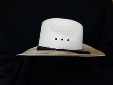 VTG Western Cowboy HAT Men Resistol Ranch Sz7 1/2 shantung Panama 4x straw USA