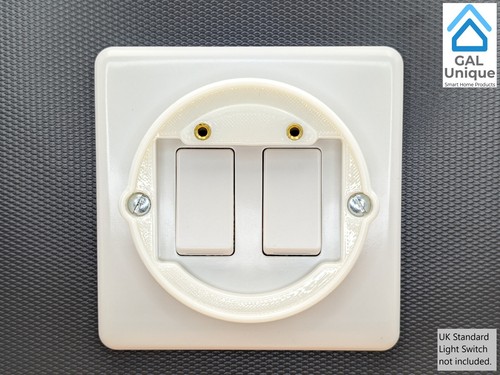 UK Light Switch Converter for Flic Twist Smart Switch - Adapter Cover White - Picture 4 of 8