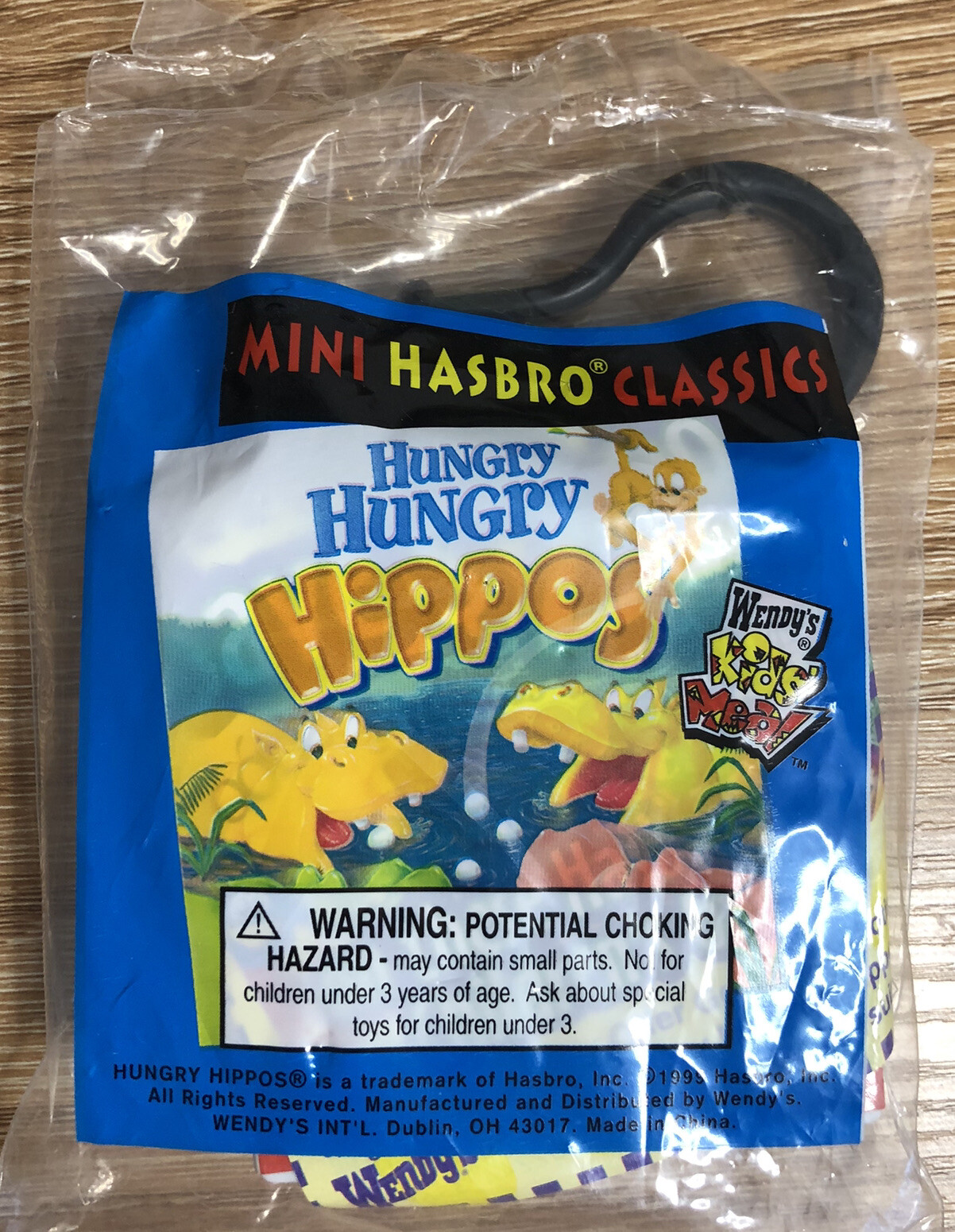 1999 Wendy’s HUNGRY HUNGRY HIPPOS Kids Meal Toy Mini Hasbro Classics  Game