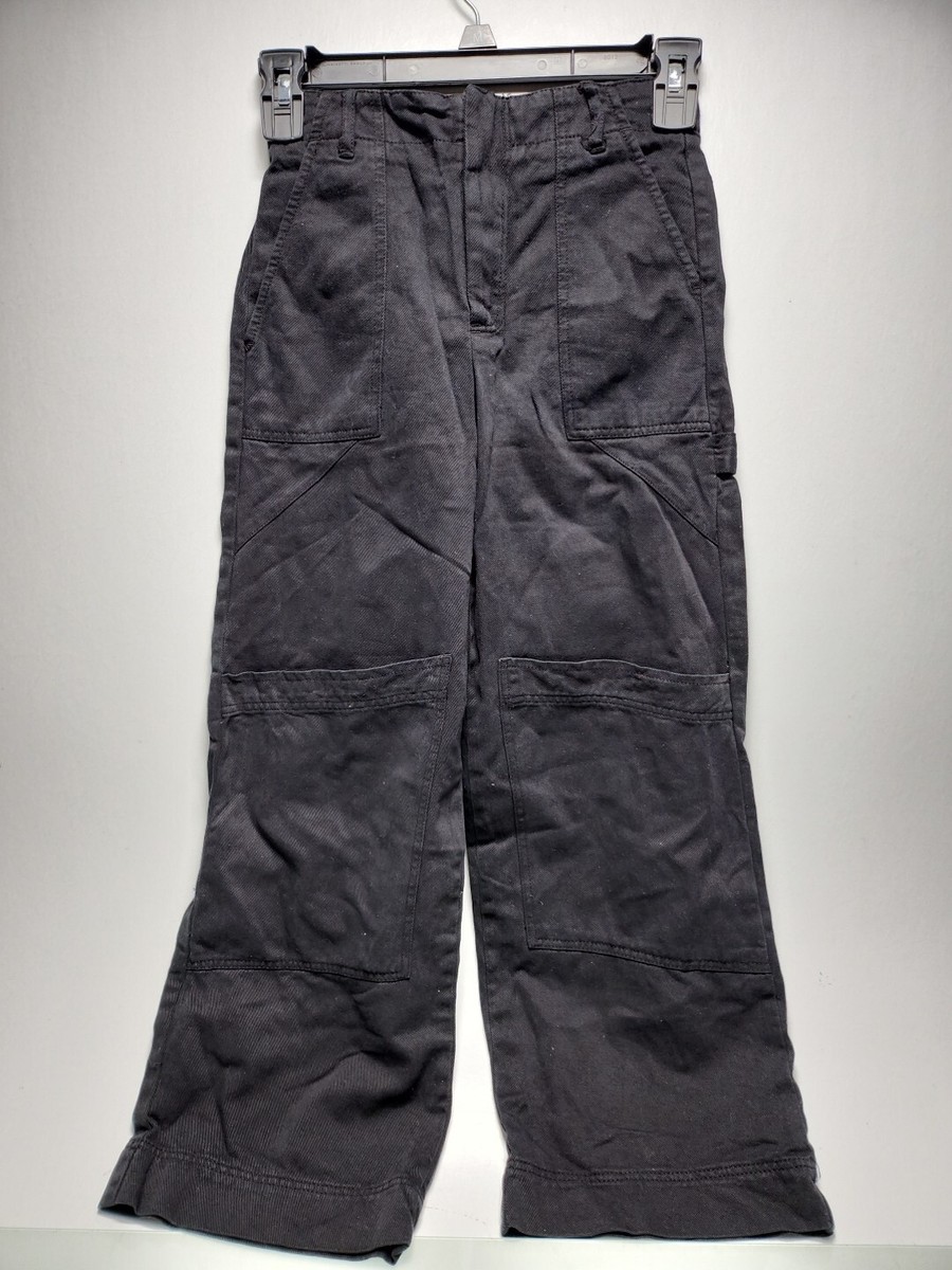 Zara Kids Black Double Knee Stretch Pants Size 8 RK20 | eBay
