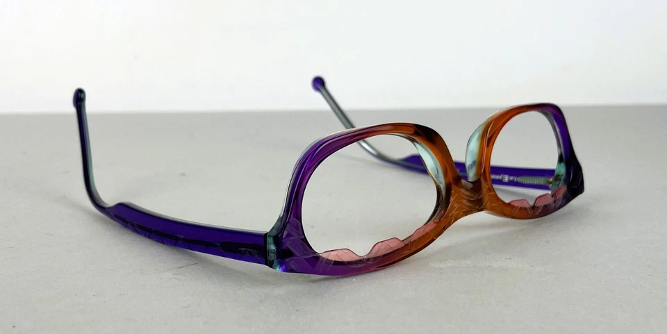 Vintage Y2K LA Eyeworks Purple/Orange Glasses style Swag 984 ART-TO-WEAR - Image 4 of 4
