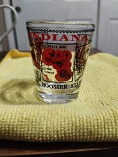 INDIANA The Hoosier State shot glass souvenir 