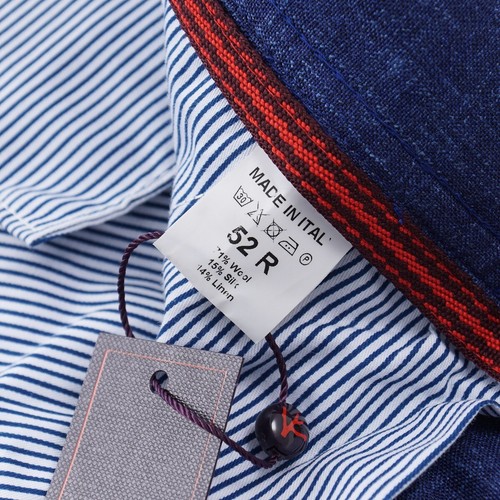 Isaia Lightweight Wool-Silk-Linen Drawstring Jogger Pants 36-37 (Eu 52) NWT - Picture 8 of 9