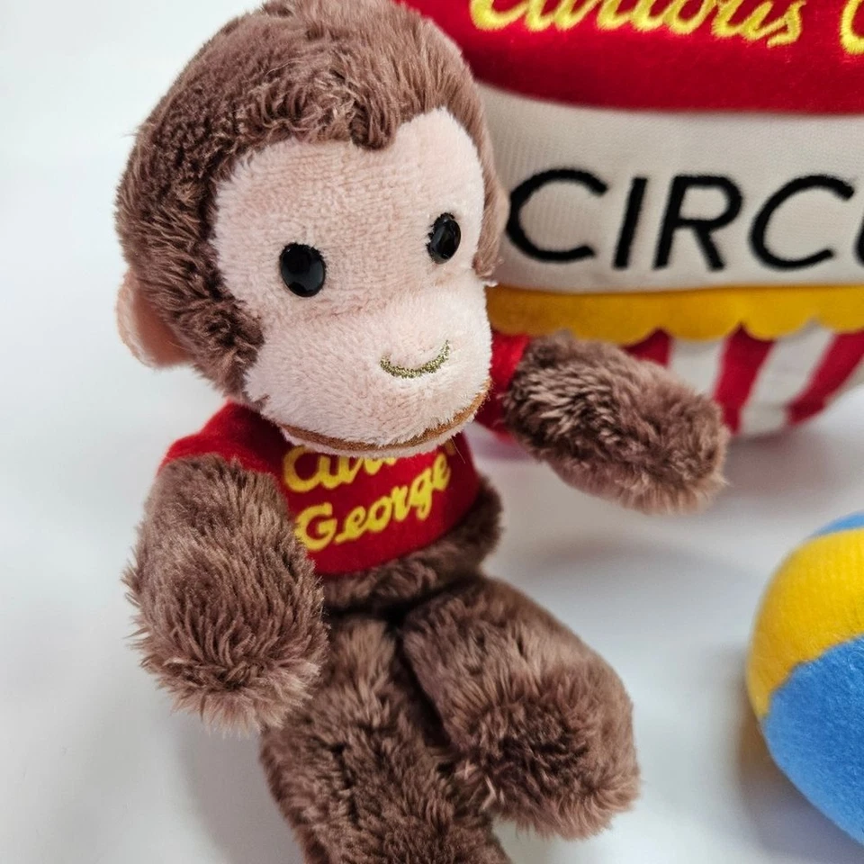 Juego de Carpa Circo de Peluche Gund Curious George Elefante León Viaje Foto 2 de 4