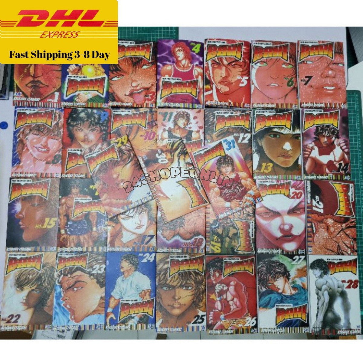Grappler Baki Manga Vol.1-31 Complete Set English | Full Series