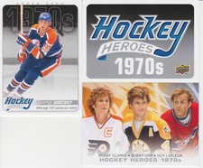 2012-13 Upper Deck 1970's Hockey Heroes Complete Set (HH27-39) Base+Art+Header