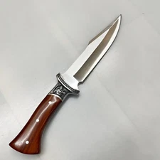 12" Fixed Blade Tactical Bowie Knife Full Tang Tiger Engraved Guard