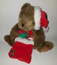 VTG America Wego 1991 Brown Teddy Bear Plush Santa Christmas 12" Stuffed Toy