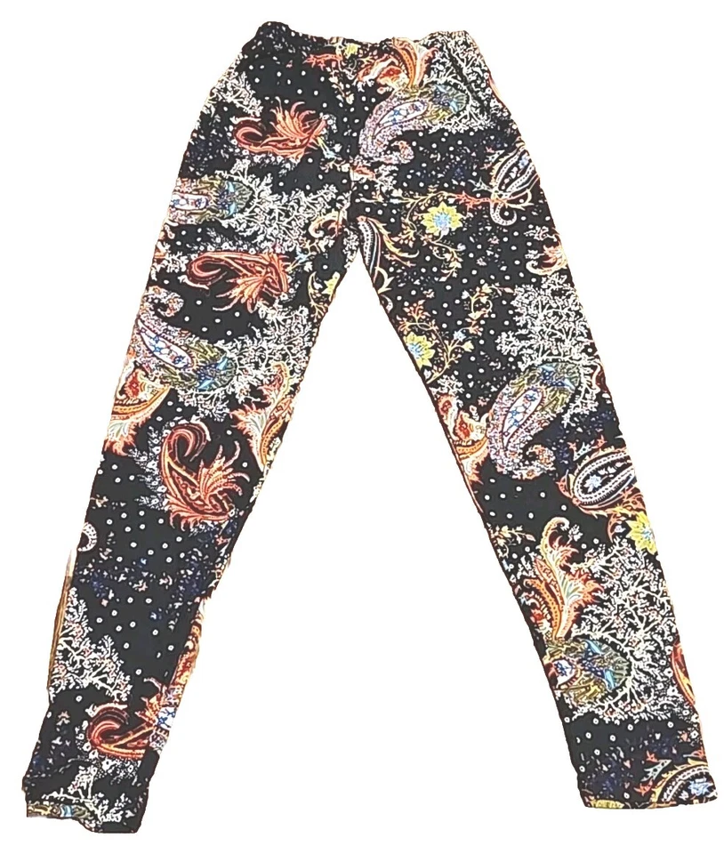Lote de 2 Leggings Femininas Agnes & Dora Tamanho Pequeno/Médio Floral Elástico - Imagem 4 de 4