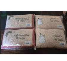 Christmas Pillows Most Wonderful Time of Year, Snowman, Winter, Set of 4, NEW