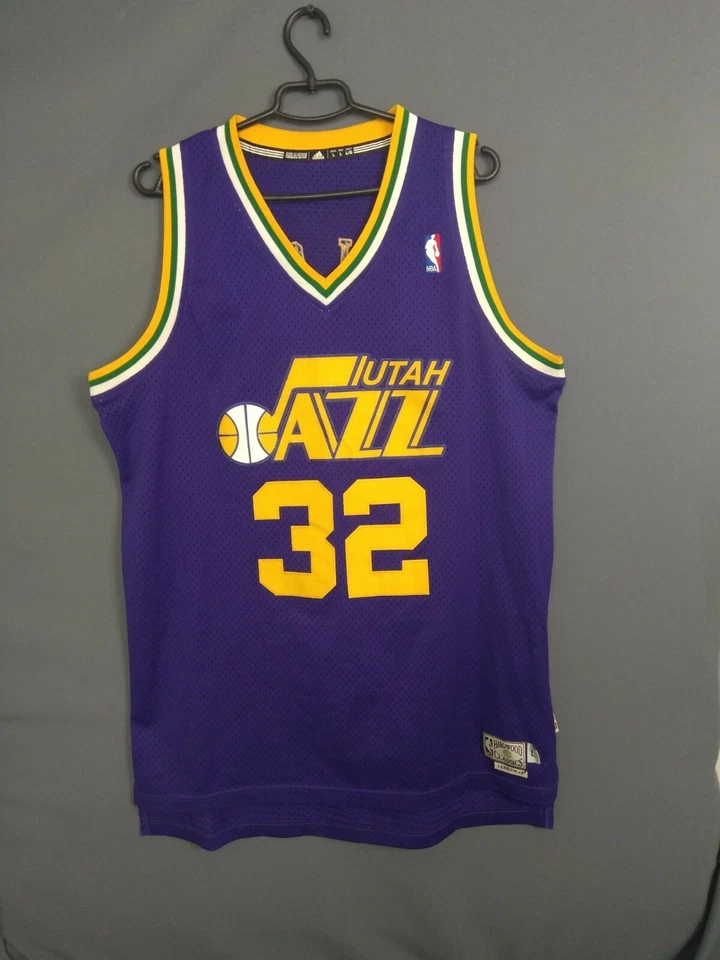 Camiseta Karl Malone Utah Jazz Jersey basquete tamanho GRANDE Adidas ig93 - Imagem 3 de 4