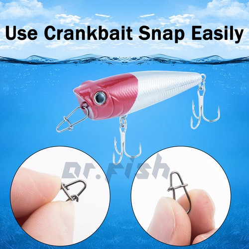 300 piezas/caja de cigüeñal de pesca Snap 49-99 libras conector de señuelo de acero inoxidable bajo - Imagen 4 de 6