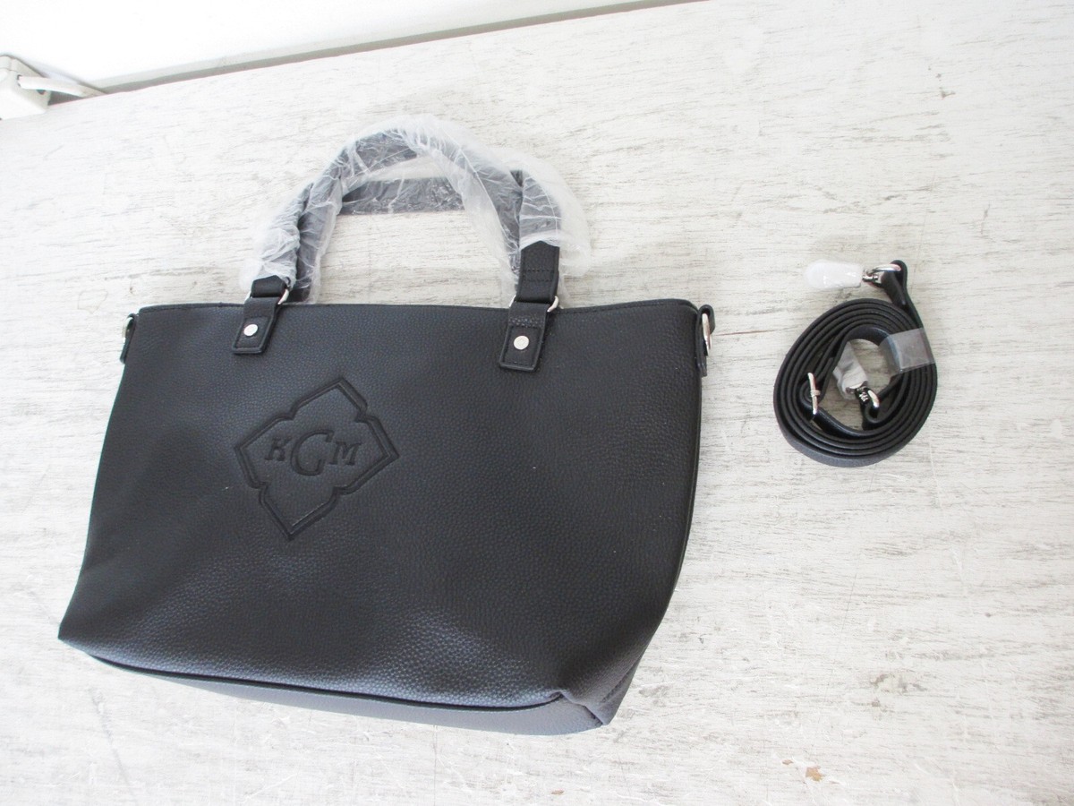 Thirty-One Black Leather Backpack Bag with Silver Accent Business Leather Backpack - Travel & Work Ready main image 3