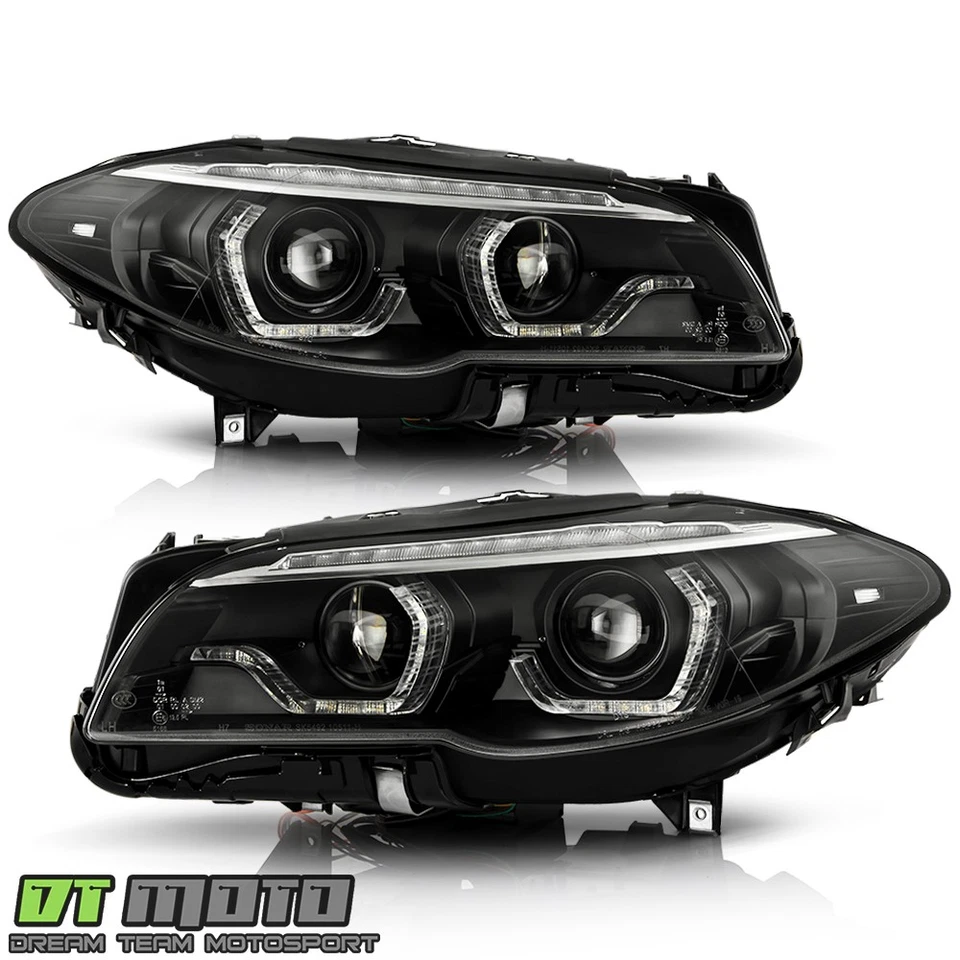 2011-2013 BMW F10 528i 535i HID w/AFS LED Tube Sequential Projector Headlights - Imagem 2 de 4