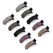 CWJCYTNSN 10 Pcs Small Rhinestone Hair Clips 1 Count Pack of 10 , Mix Color