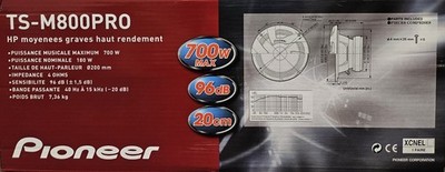 PIONEER P.R.O. Series TS-M801PRO 8” Speakers (Pair) – 700W TS