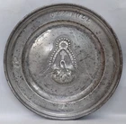 Tin dish of the Freemasonic lodge O.°. de Metz / Rose Cross 18th degree