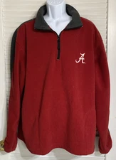 Alabama Crimson Tide 1/4 Zip Fleece Pullover Jacket, XL, by PressBox