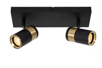 Deckenleuchte Schwarz Gold Schwenkbar Verstellbar L:28 Cm GU10 Deckenlampe KüChe