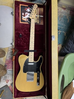 Squier Telecaster Maple Guitar Butterscotch Blonde With Case, Amp, And Tuner