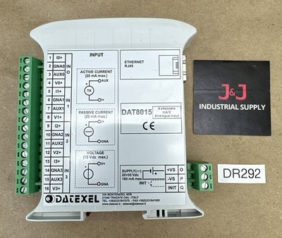 DATEXEL DAT8015 4-20mA to Modbus TCP Converter Voltage/Current Input - NEW  
