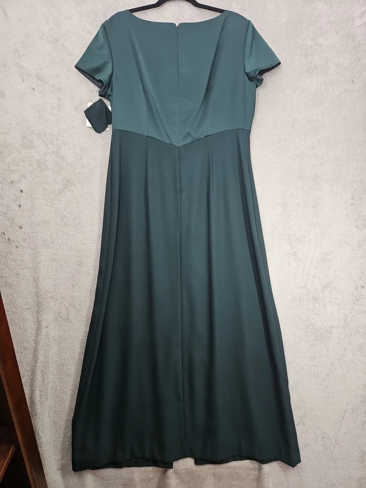 Vestido de Noche Liz Claiborne Verde Esmeralda Piso Maxi Formal Vestido de Noche Talla 16 Nuevo con Etiquetas Foto 4 de 4