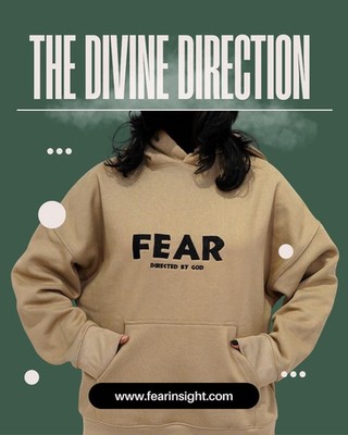 Divine Direction Hood, Heavyweight Oversized Hoodie 465 GSM, Thick Cotton