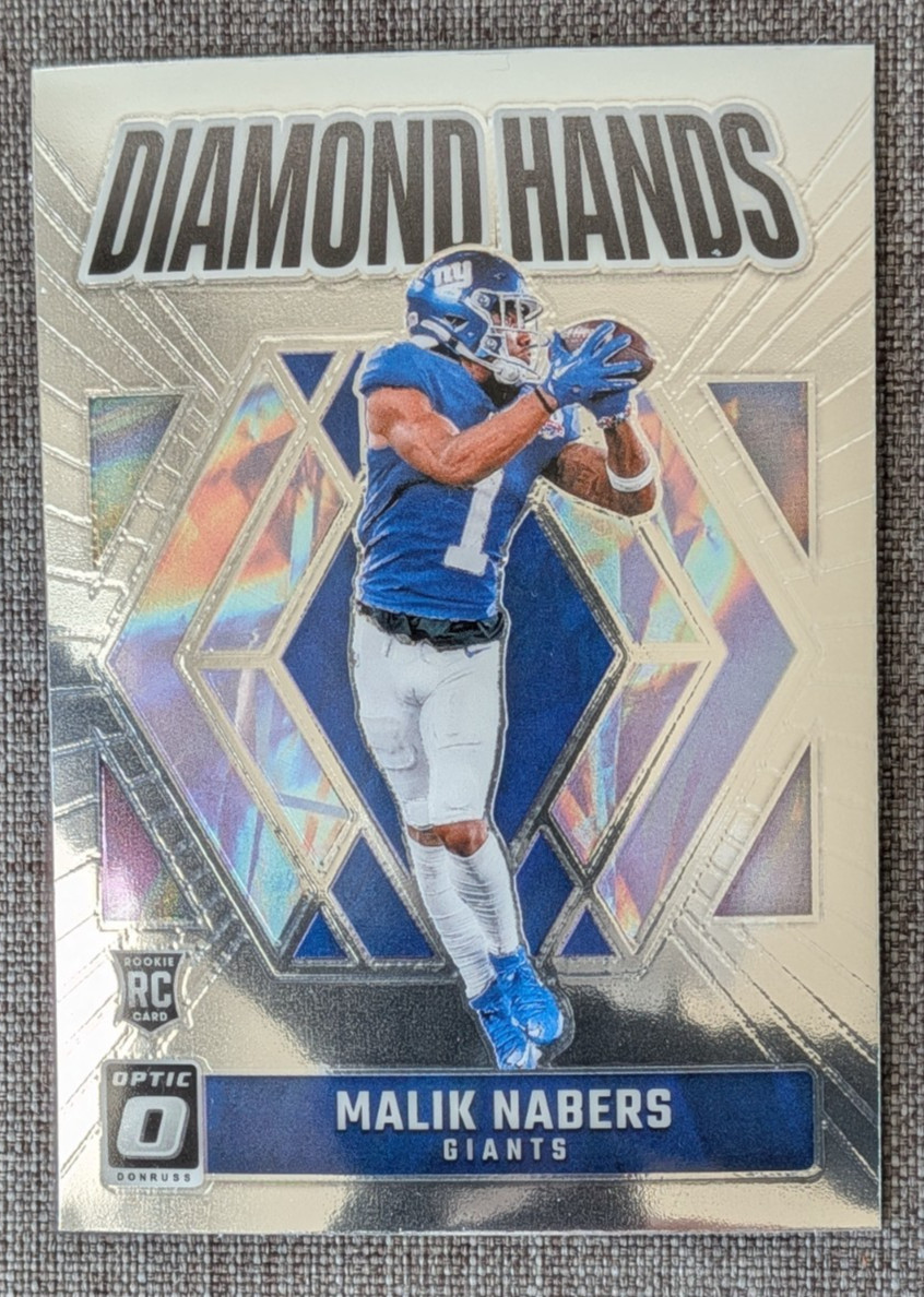 Malik Nabers Rookie Diamond Hands | 2024 Panini Donruss Optic #4 (RC)