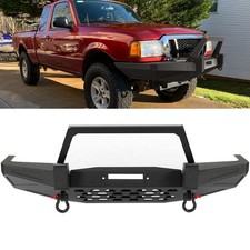 Offroad Modular Black Front Winch Bumper W Bull Bar D-rings Fits Ranger 98-11