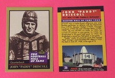 1991 Enor Pro Football Hall of Fame #36 John "Paddy" Driscoll