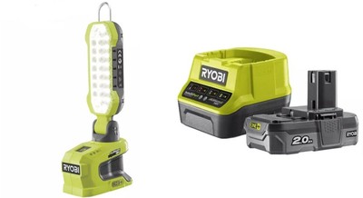 Ryobi R18ALP-0 Taschenlampen-Akku, 18 V, ONE+, 18 LEDs, 900 Lumen, 6 m, 5700 K,