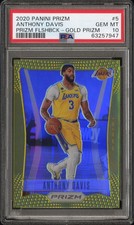 2020 Panini Prizm Prizm Flashback Anthony Davis Gold 09/10 #5 PSA 10 GEM MINT
