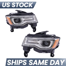 For 2014 2015 2016 Jeep Grand Cherokee HID/Xenon Headlight w/ Auto Leveling Pair