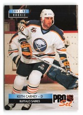 1992-93 Pro Set Keith Carney #223 Rookie Buffalo Sabres