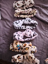 Multicolor Bow Fabric Headbands Set for Women with Animal Print