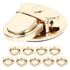 Round Push Lock Clasp Buckles Metal Purse Locks 1.57 Inch DIY Hardware 10 PCS