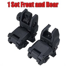 Folding Tactical Back Up Sight Flip Up Front Rear Sights Set Picatinny Rail